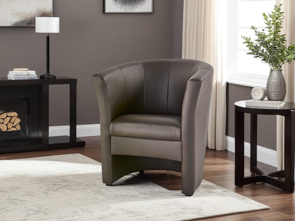 Faux Leather Tub Chair – CRIB5