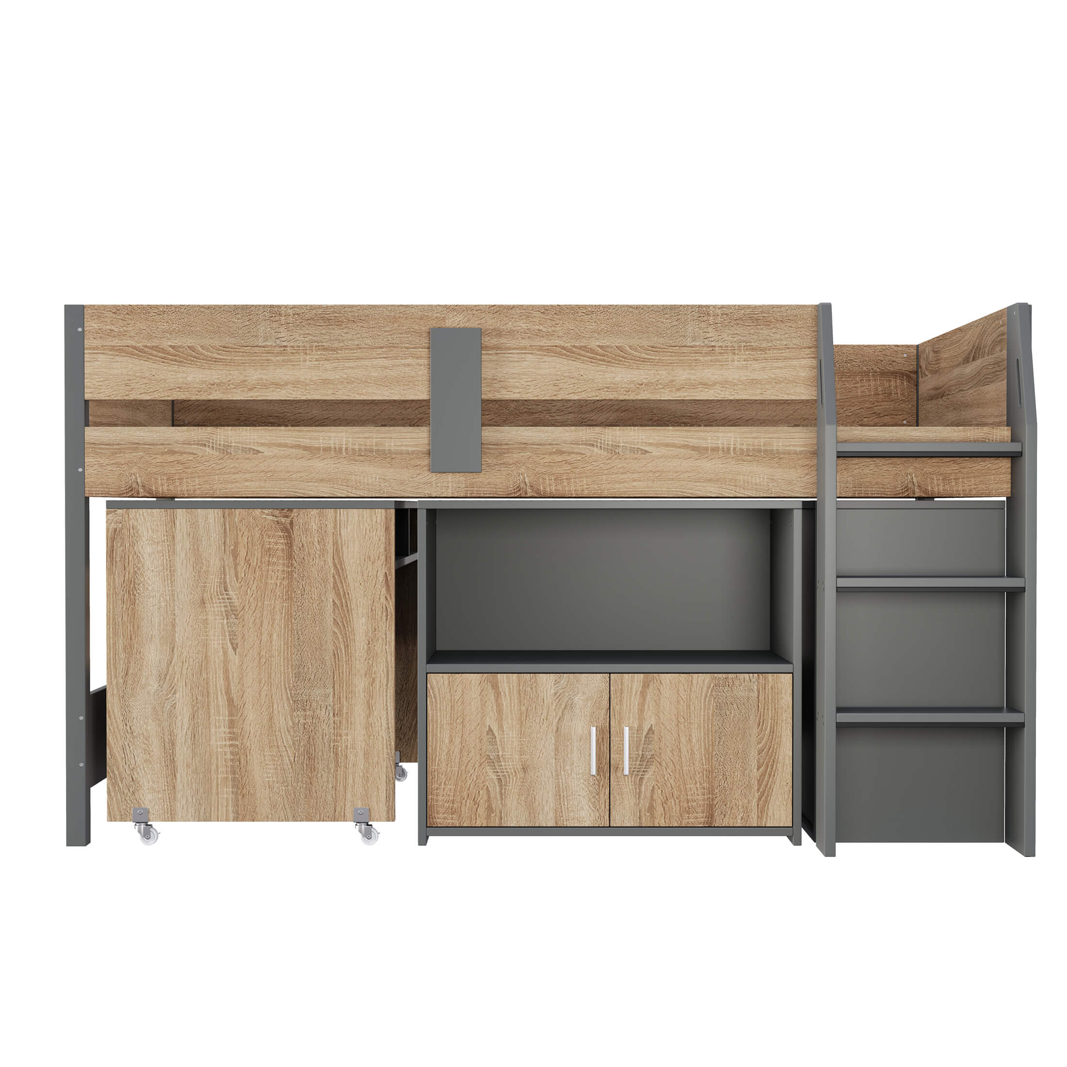 Alfie Midi Sleeper Grey & Medium Oak