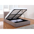 Carrie Storage Chenille Double Bed Mink