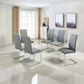 Dresden PU Chairs Chrome & Grey (2s)
