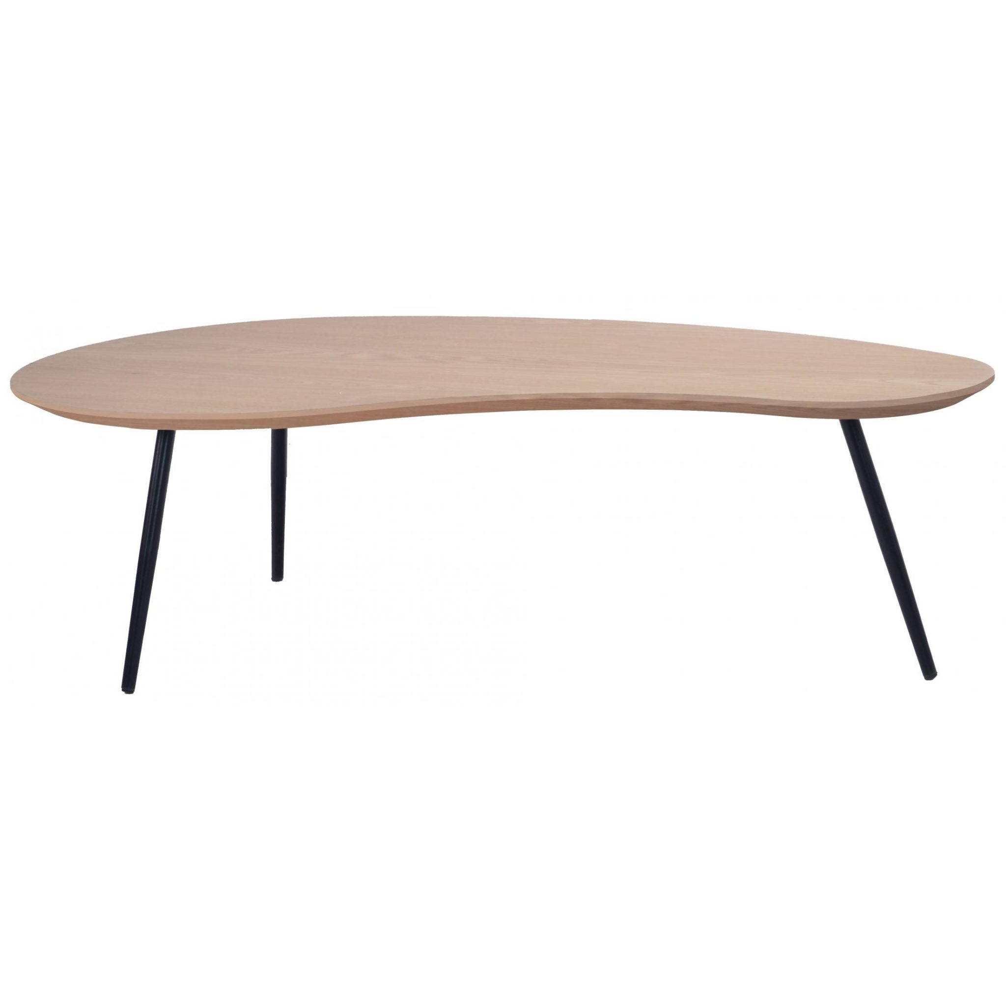 Holcombe Coffee Table Oak Veneer & Black Metal Legs