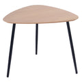 Holcombe Lamp Table Oak Veneer & Black Metal Legs