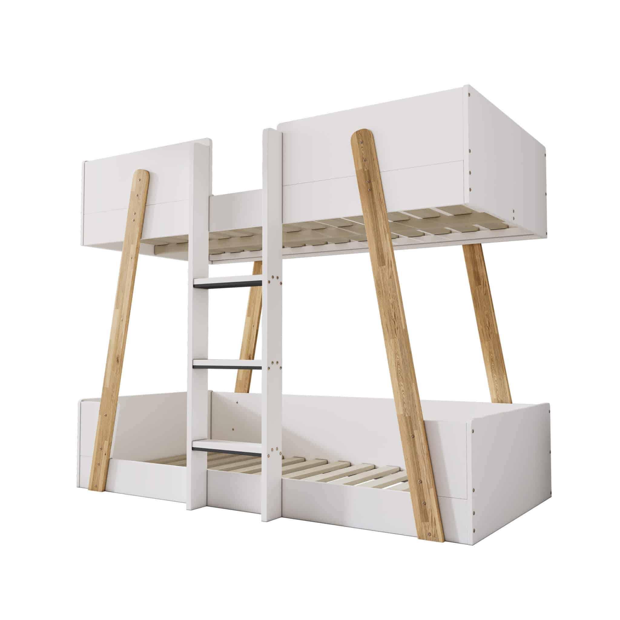 Jerry Bunk Bed White & Oak