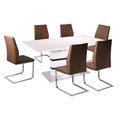 Leona PU Chairs Chrome & Brown