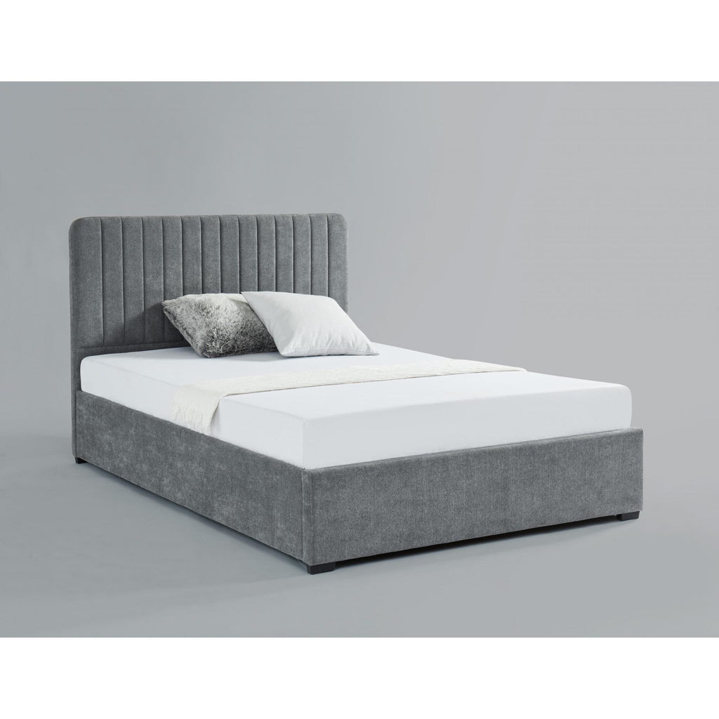 Livingstone Storage Fabric Single Bed Grey