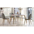 Namibia PU Dining Chair Stainless Steel Gold & Grey