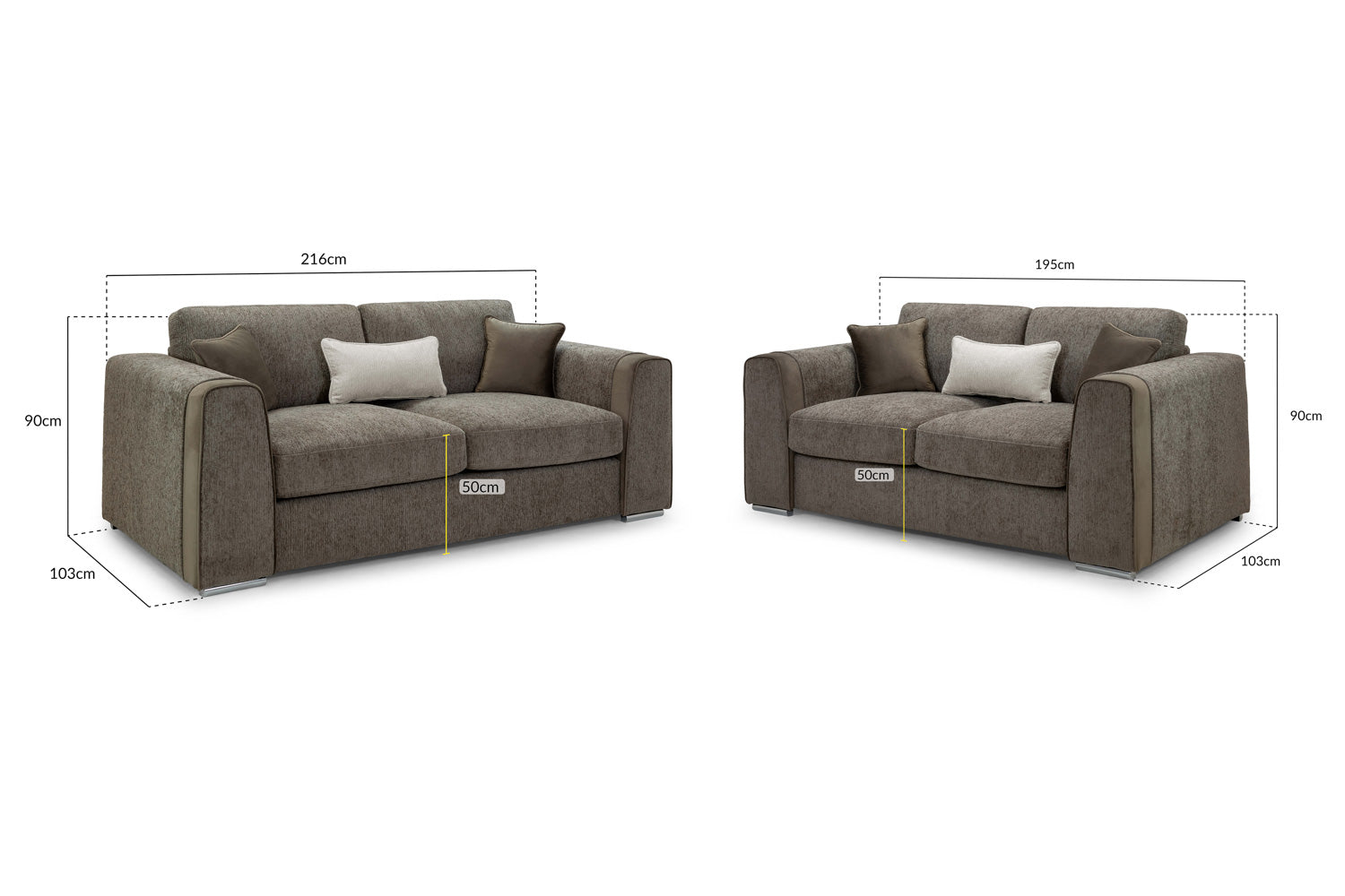 Naples Sofa Mocha 3+2 Set