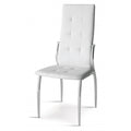 Oyster PU Chairs White & Chrome