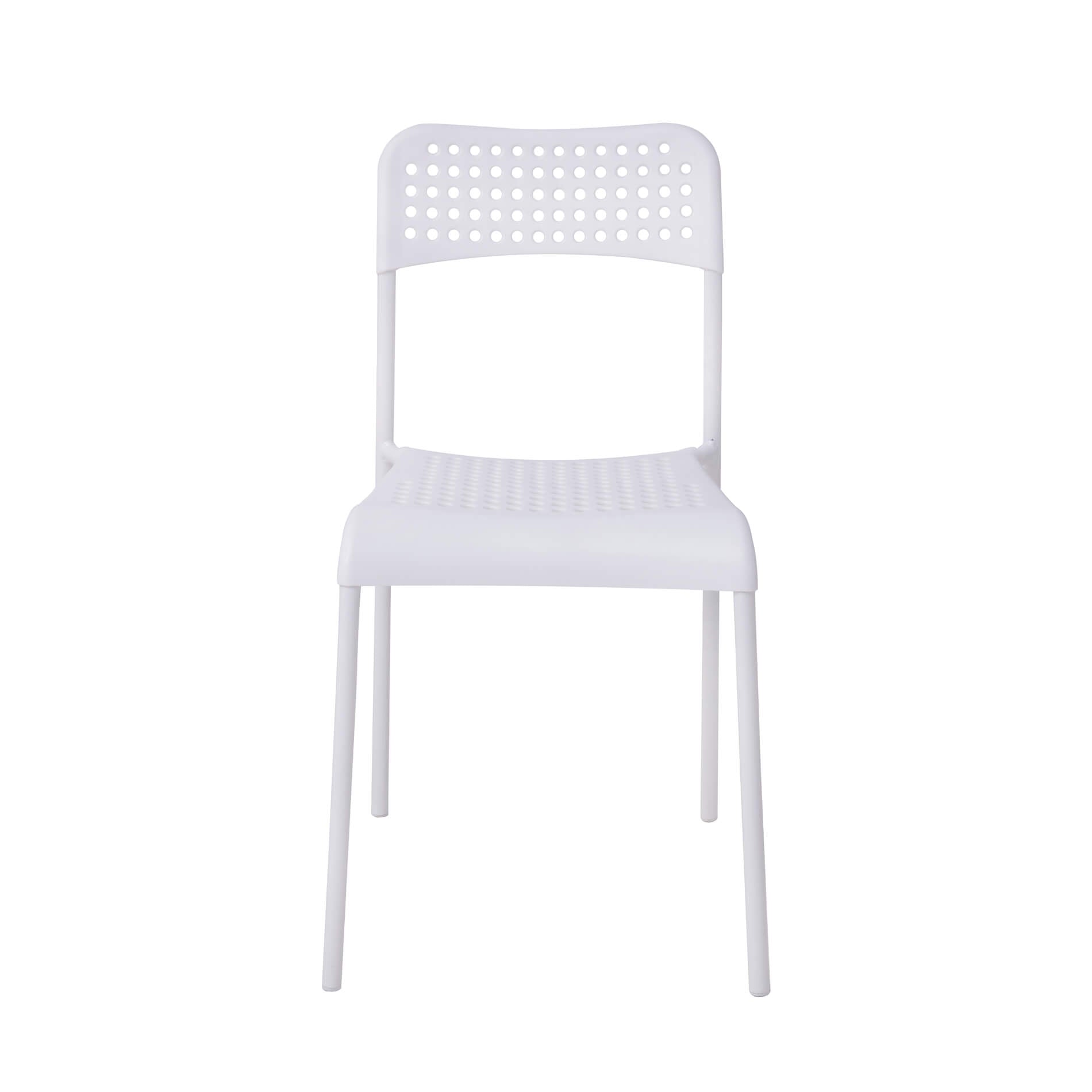 Pavia Plastic (PP) Chairs with metal legs White (10s)