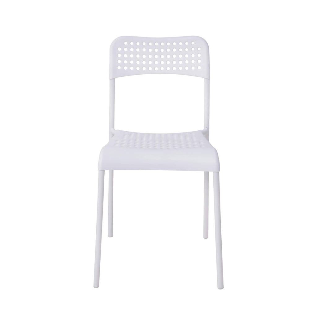 Pavia Plastic (PP) Chairs with metal legs White (10s)