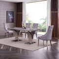 Ramada Marble Dining Table with Stainless Steel Base