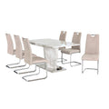 Rosebank Marble Effect Dining Table with Stainless Steel Base