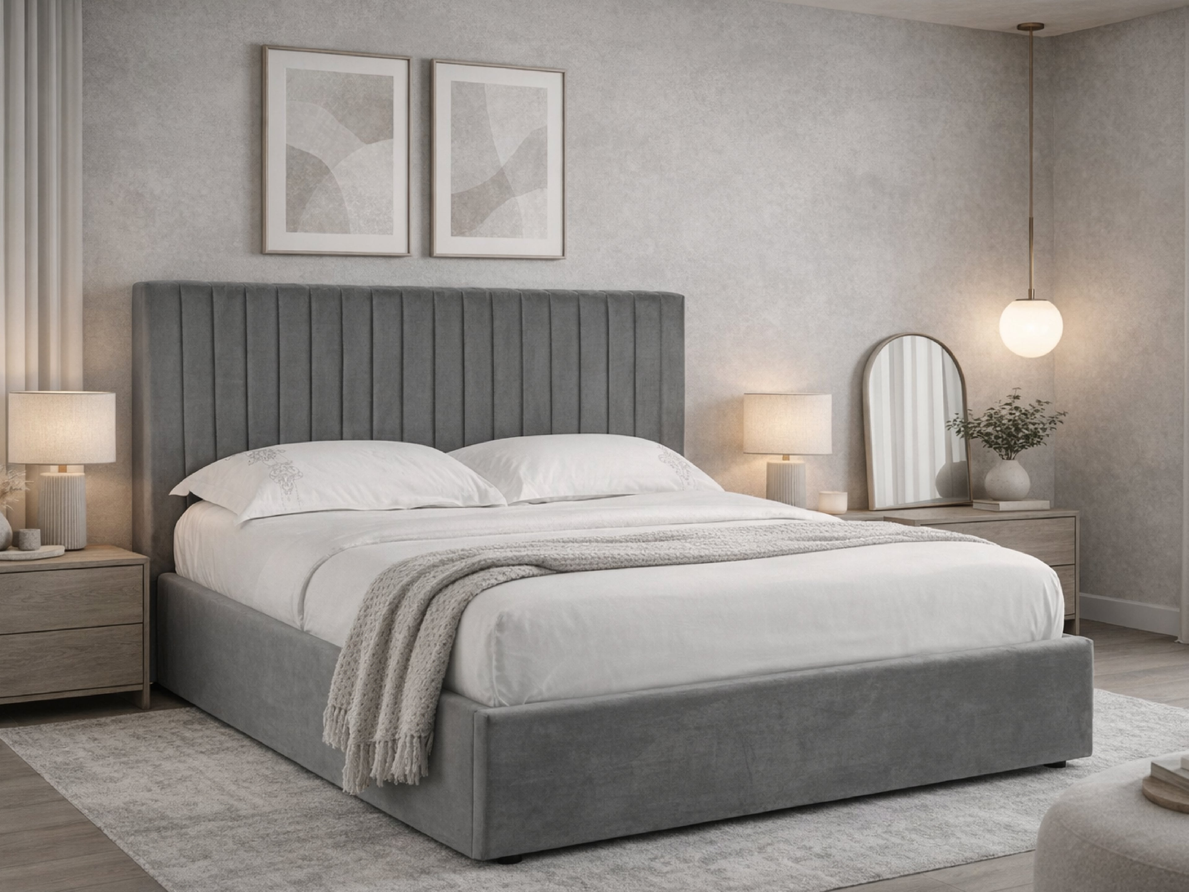 Smoked Grey Ottoman