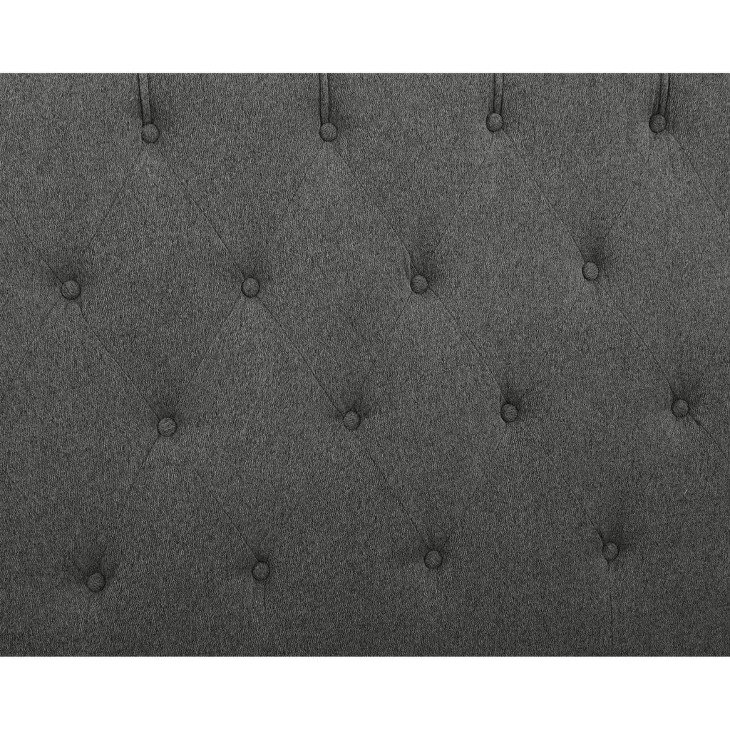 Santafe Linen Fabric King Size Bed Grey