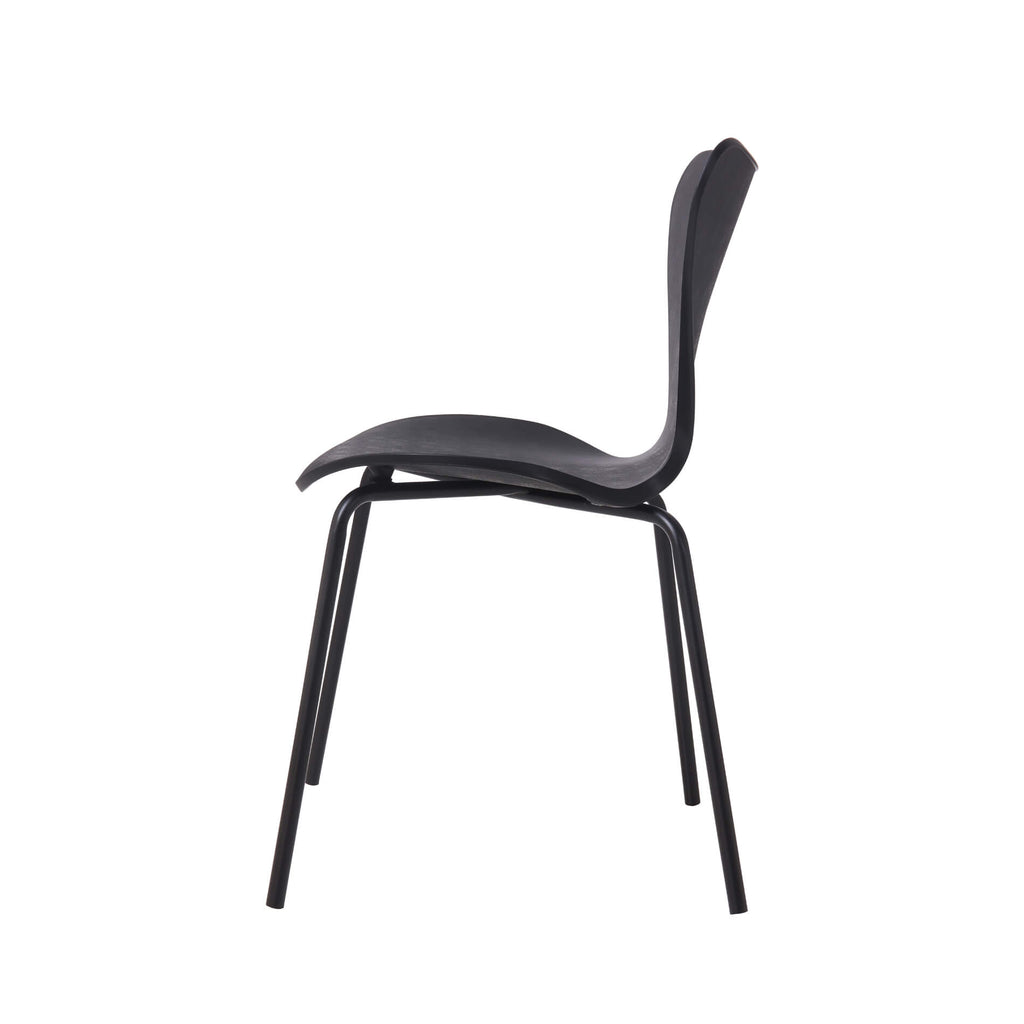 Sienna Plastic (PP) Chairs with Metal legs Black (4s)