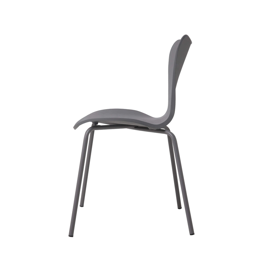 Sienna Plastic (PP) Chairs with Metal legs Grey (4s)