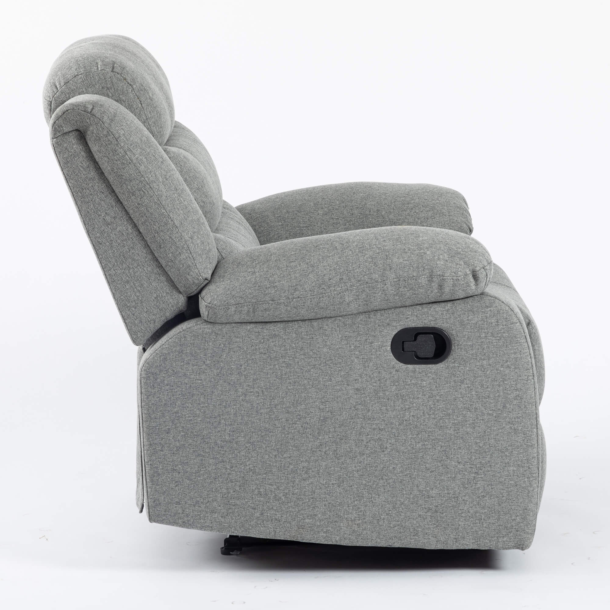 Turin Recliner Fabric 1 Seater Grey Light
