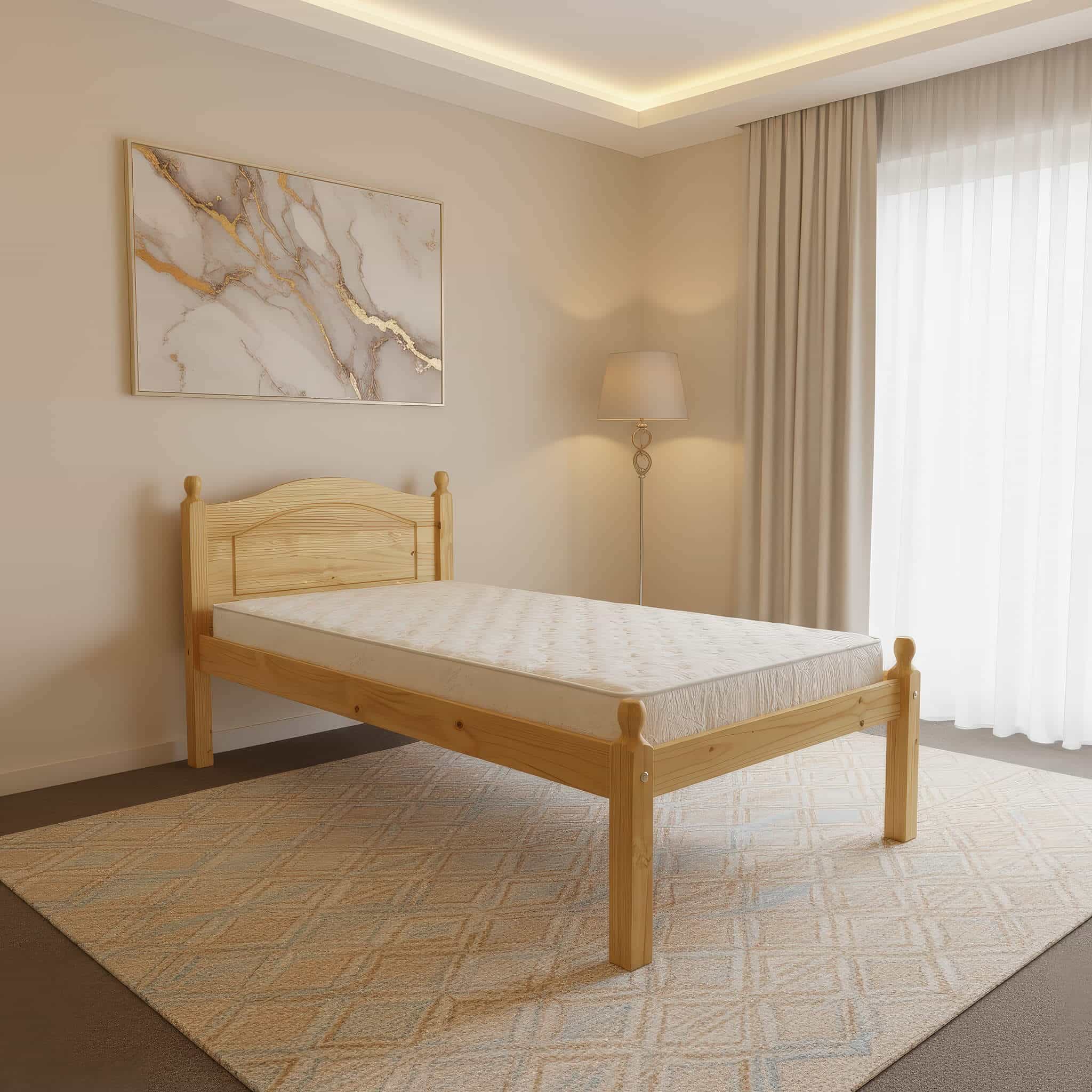 Veresi  Pine Bed Single