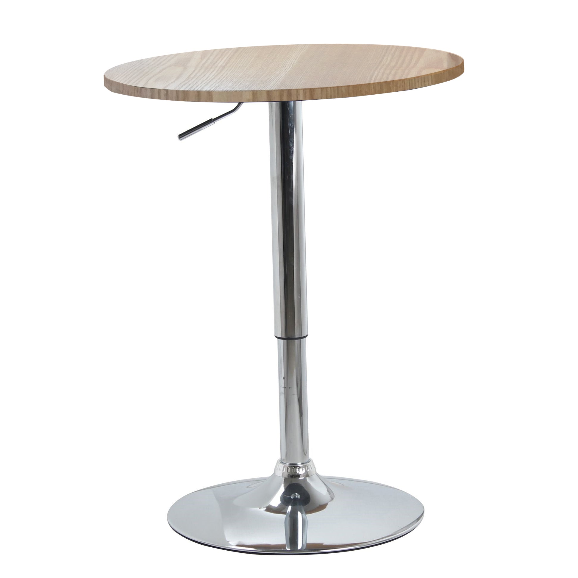 Zen Bar Table Natural or White Top with Chrome Base