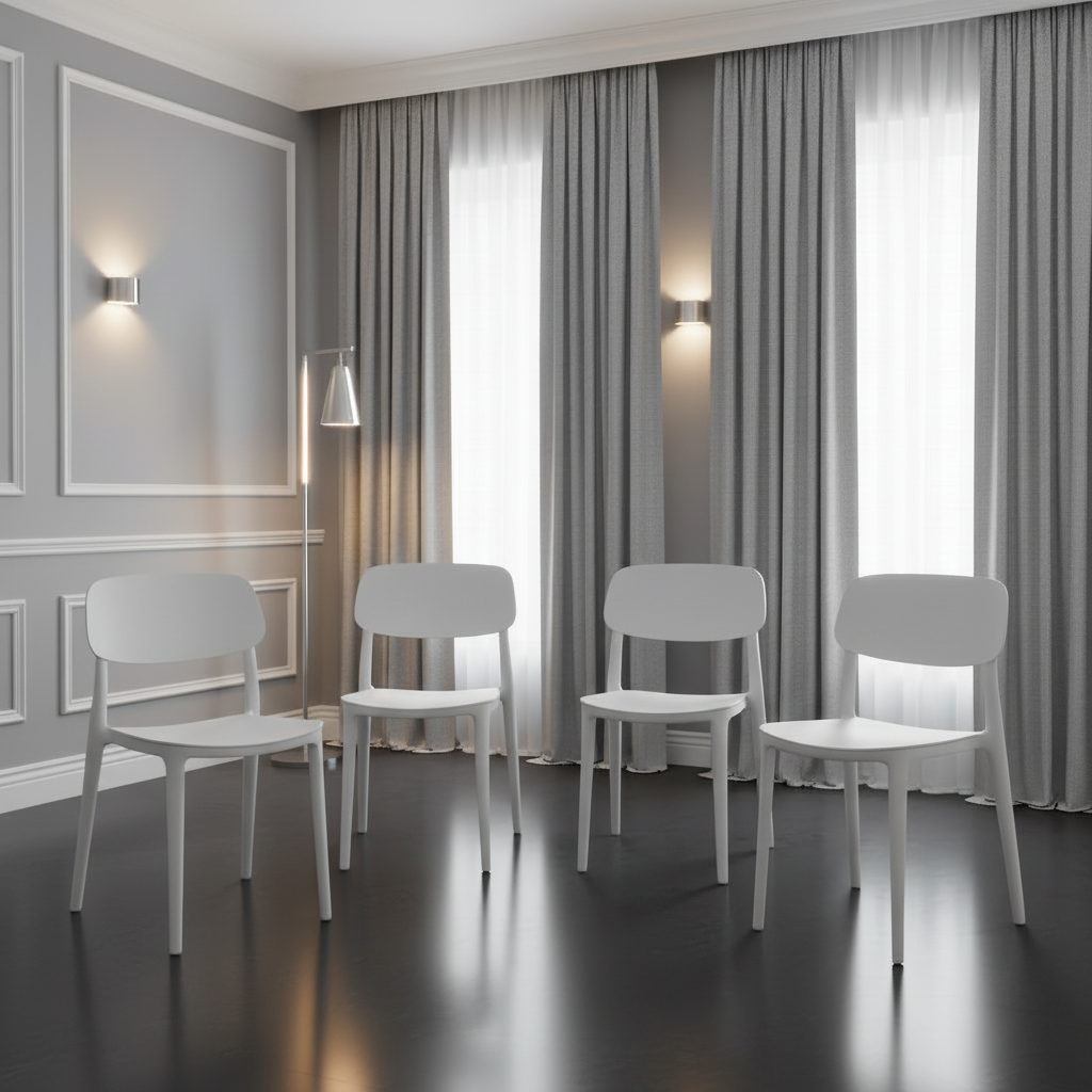 Jemima Plastic Chair White (4s)