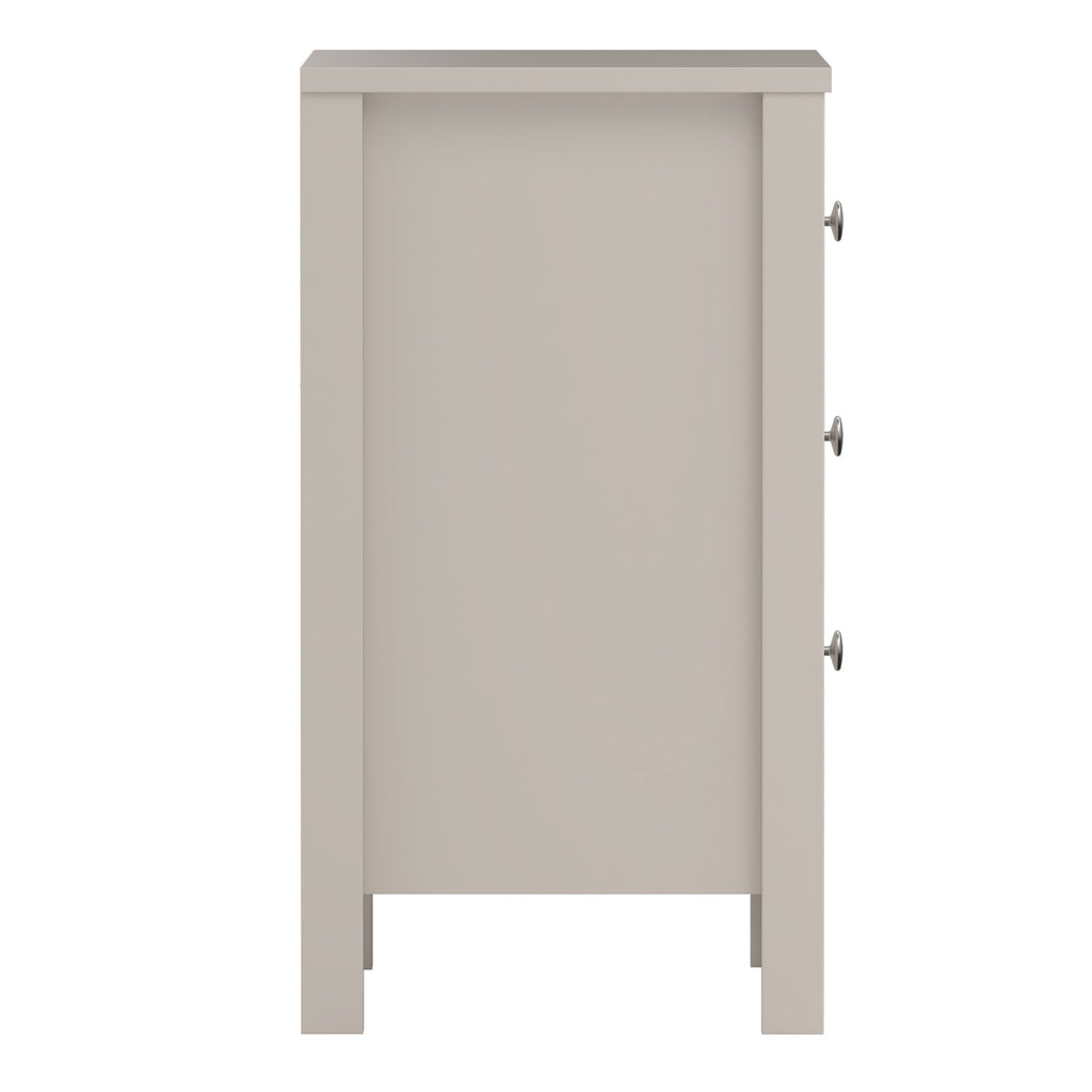 Madrid Bedside Table 3 Drawers in Cashmere