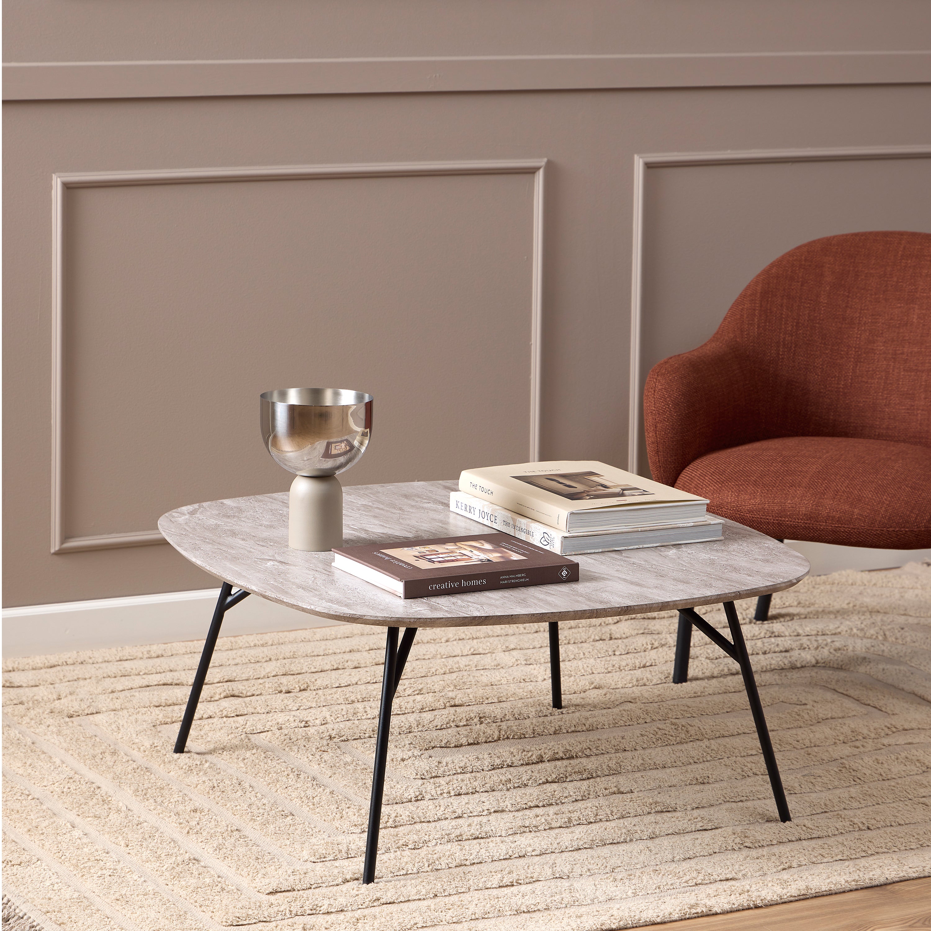 Caracas Coffee Table with Grey Marble Effect