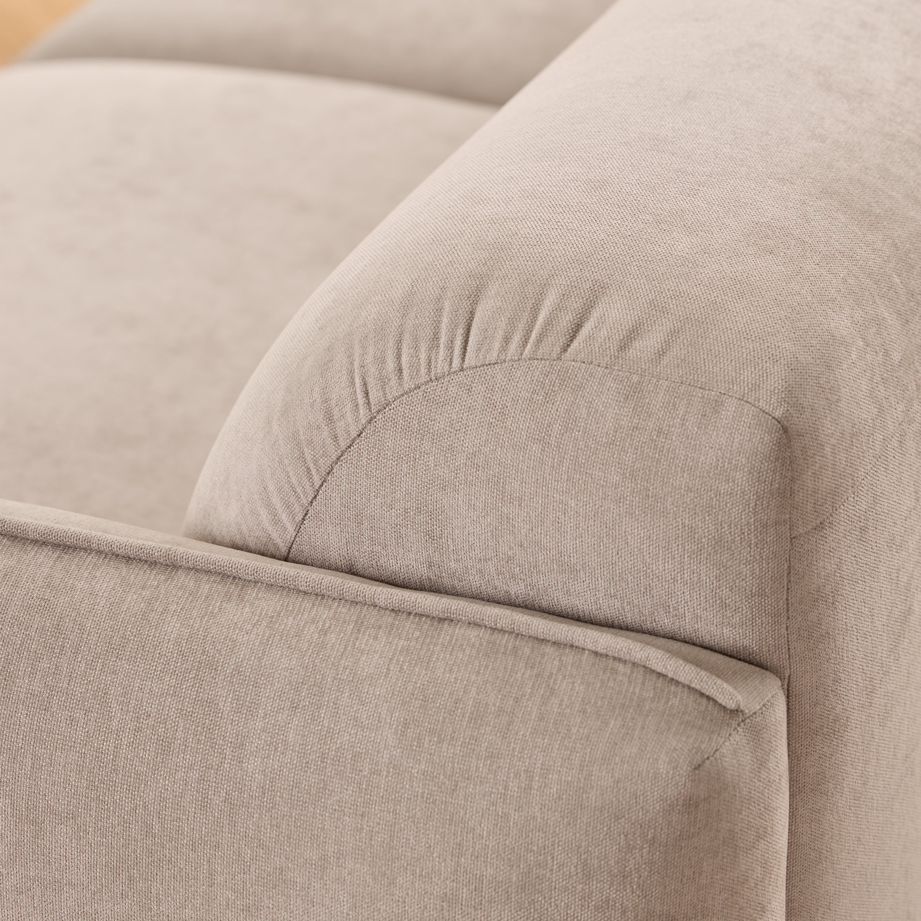 Westham Set of 2 x 3 Seater Sofas in Fay Beige Fabric