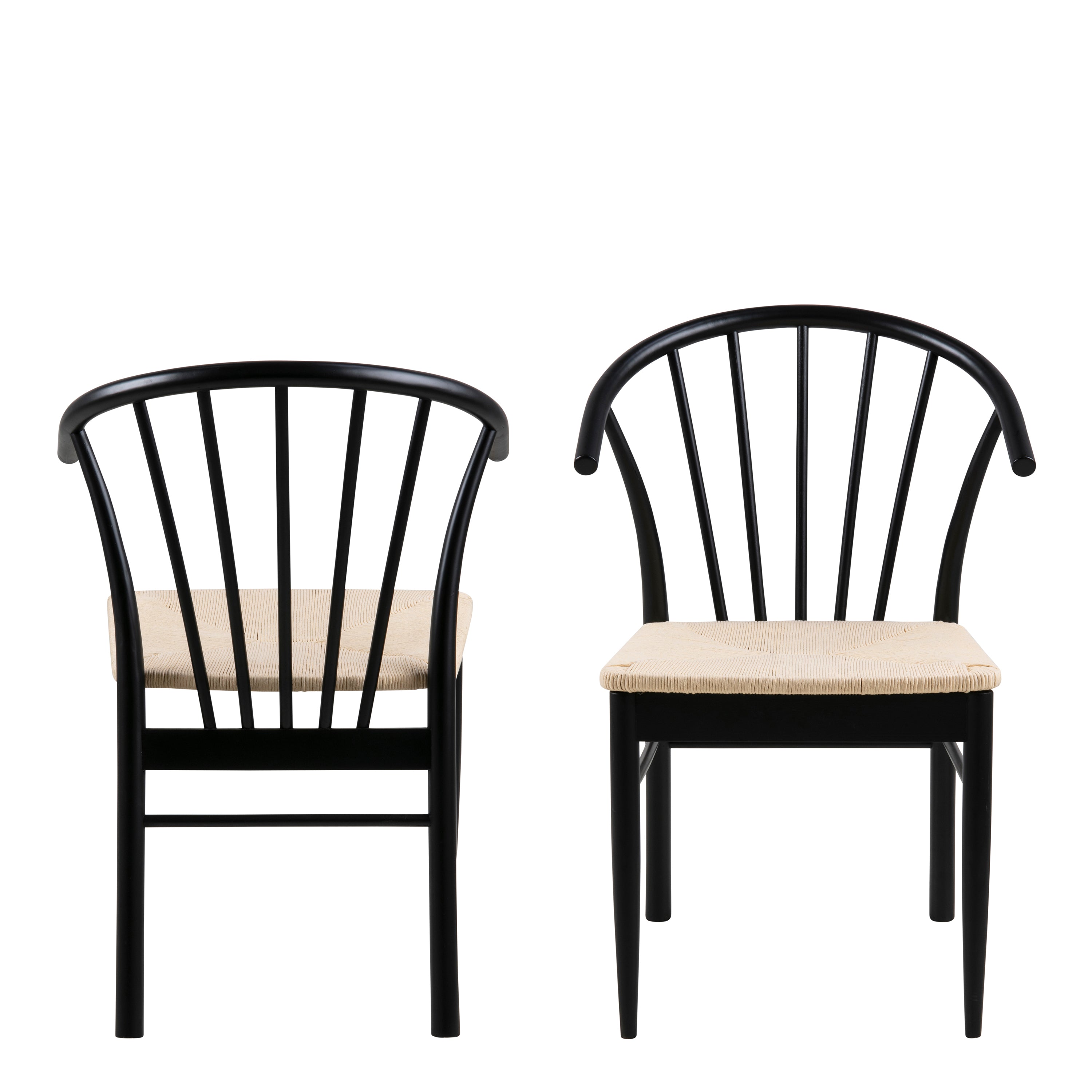 Montreux Round Extending Dining Table in Black 115-154 cm Included 6 Cassandra Dining Chair with Armrest in Black