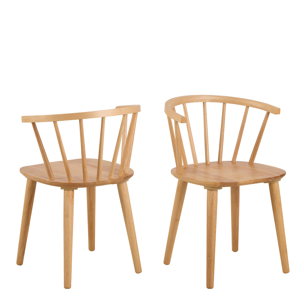 Nagano Round Dining Table in Oak Included 4 Ida Dining Chair in Oak