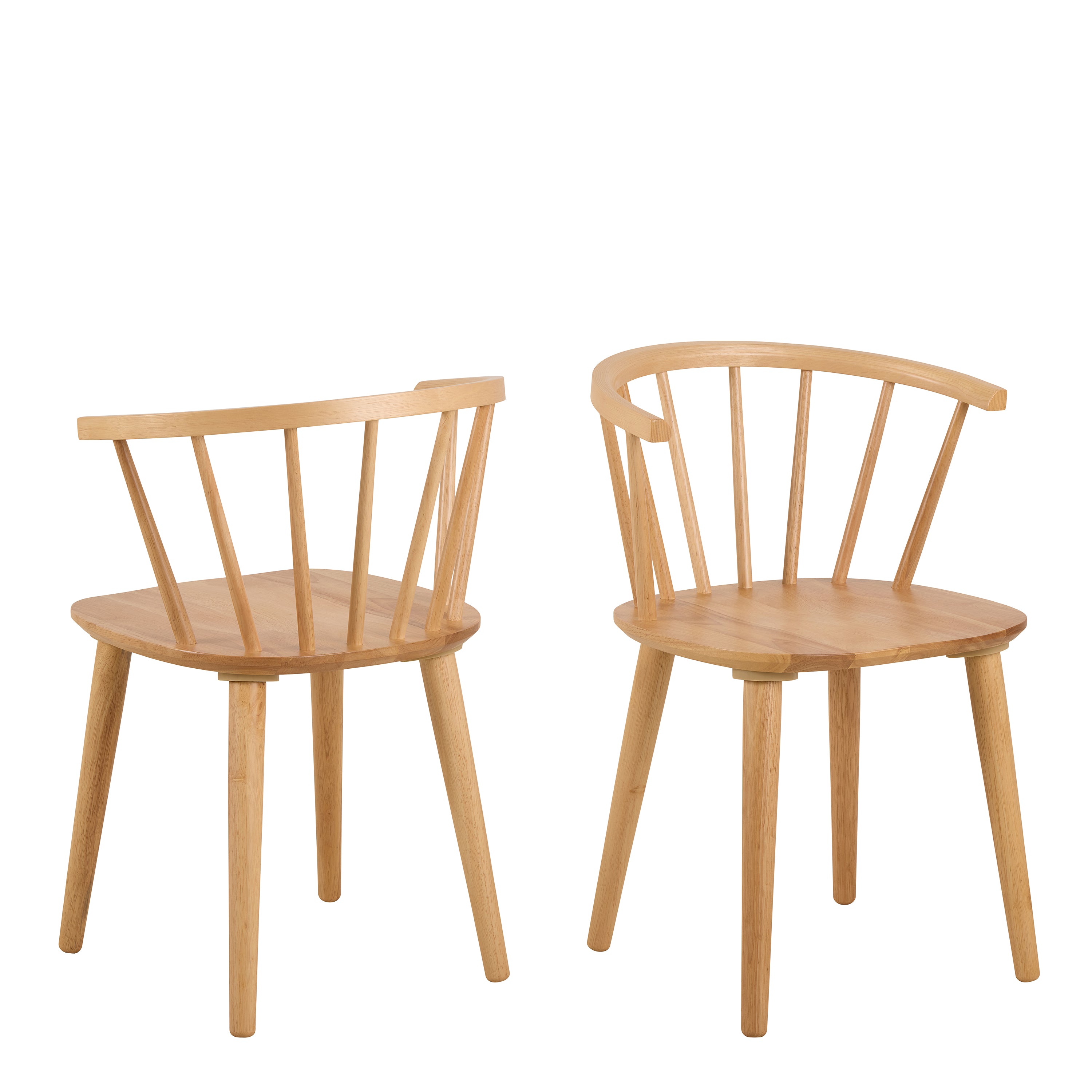 Nagano Round Dining Table in Oak Included 4 Ida Dining Chair in Oak