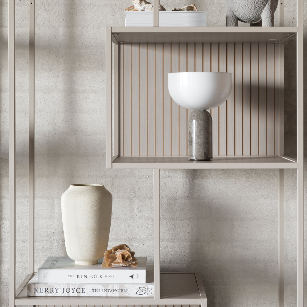 Seaford Tall Grey Metal Bookcase with 5 Shelves