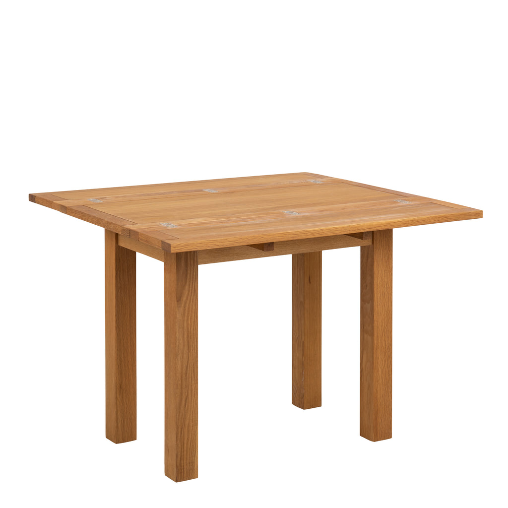 Kenley Extending Dining Table in Oak 45-90cm Included 4 Riano Dining Chairs in Black