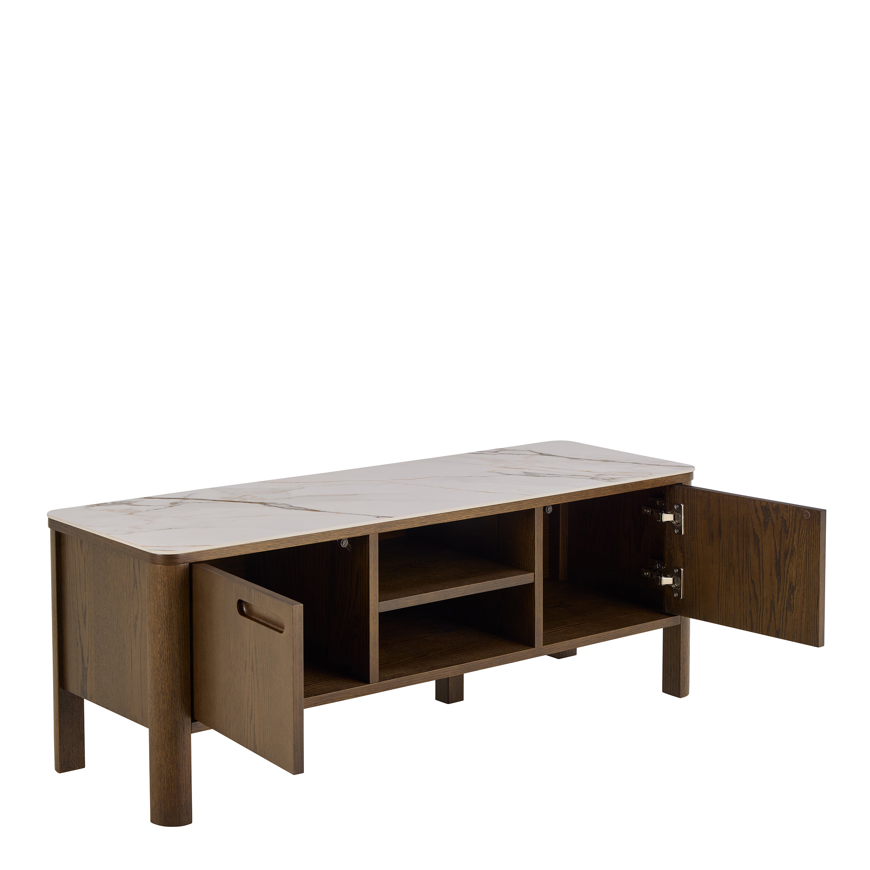 Southampton TV Unit 2 Doors 1 Shelf in Ceramic Cream