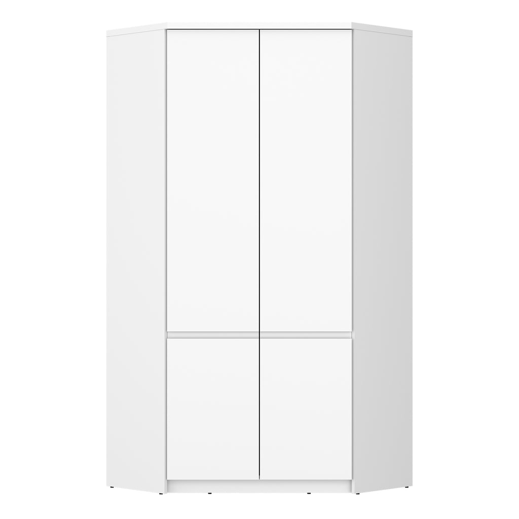 Fribo Corner Wardrobe 2 Door in Alpine White