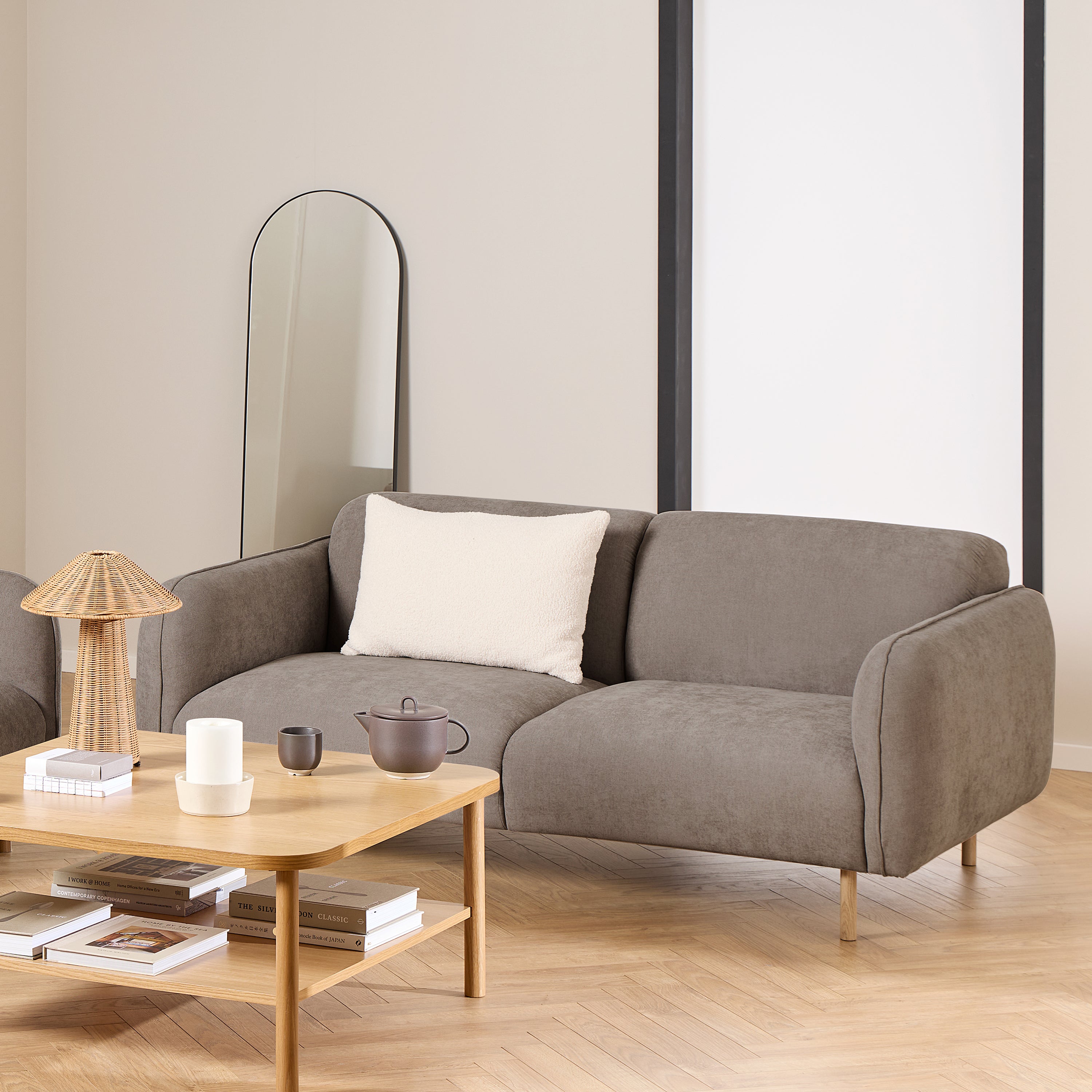 Westham Set of 2 x2.5  Seater Sofas in Fay Dusty Brown Fabric