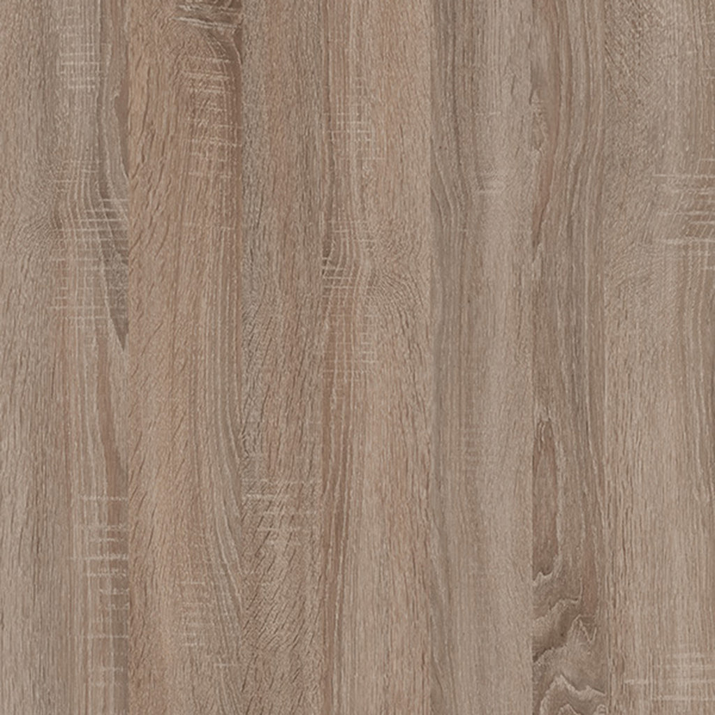 Chelsea Living Tall Glazed Narrow Display Unit (LHD) in White with a Truffle Oak Trim