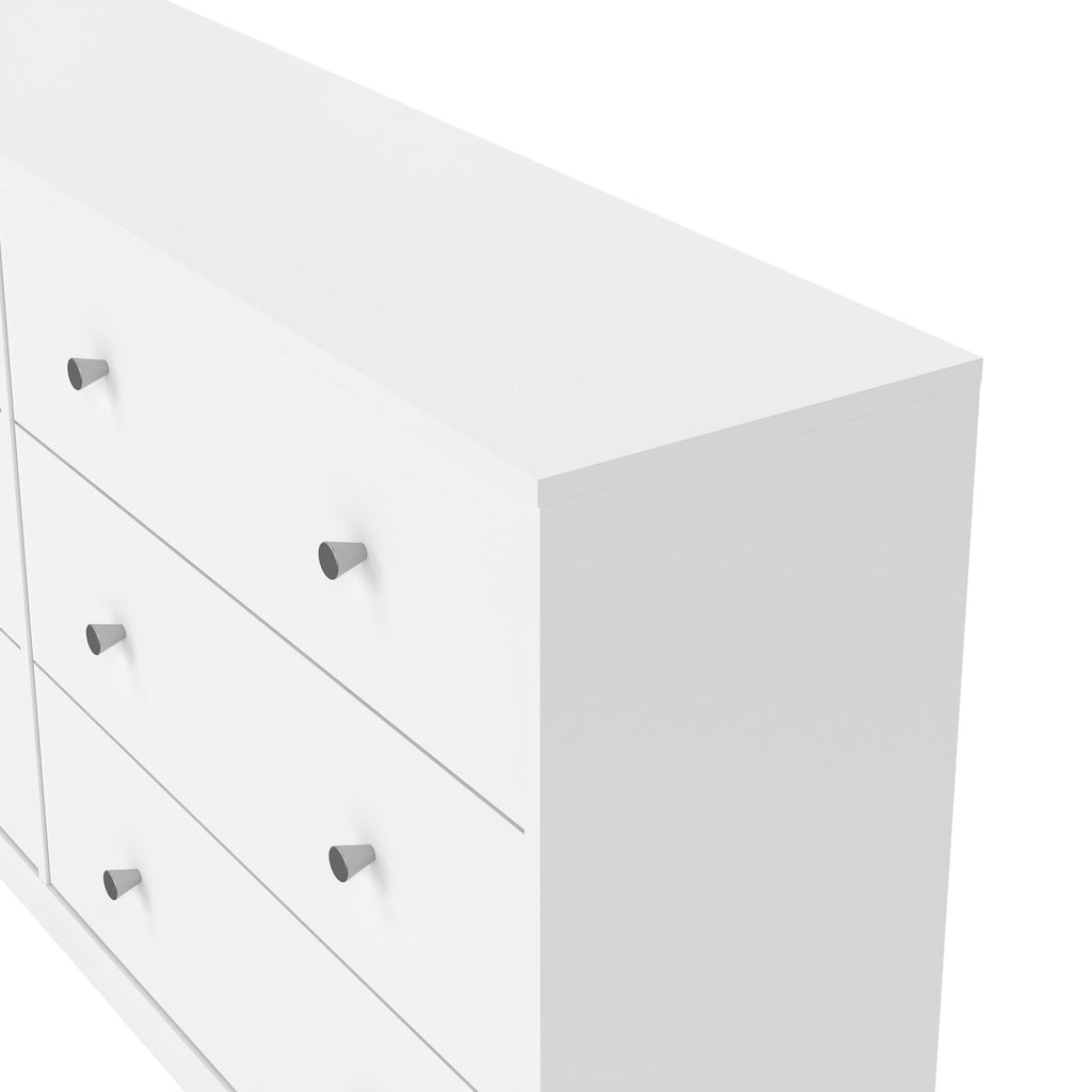 May Chest of 6 Drawers (3+3) in White