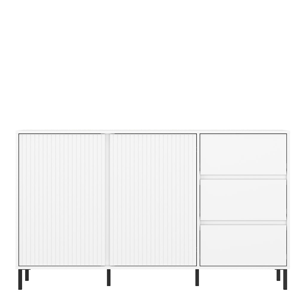 Avenale Sideboard 2 Door 3 Drawer in Alpine White High Gloss