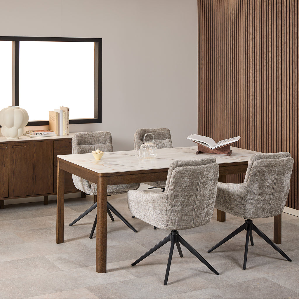 Southampton Dining Table in Cream Ceramic 180x75cm
