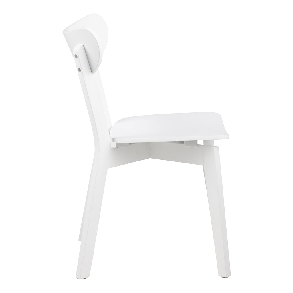Roxby Square Dining Table in White Included 4 Roxby Dining Chair in White