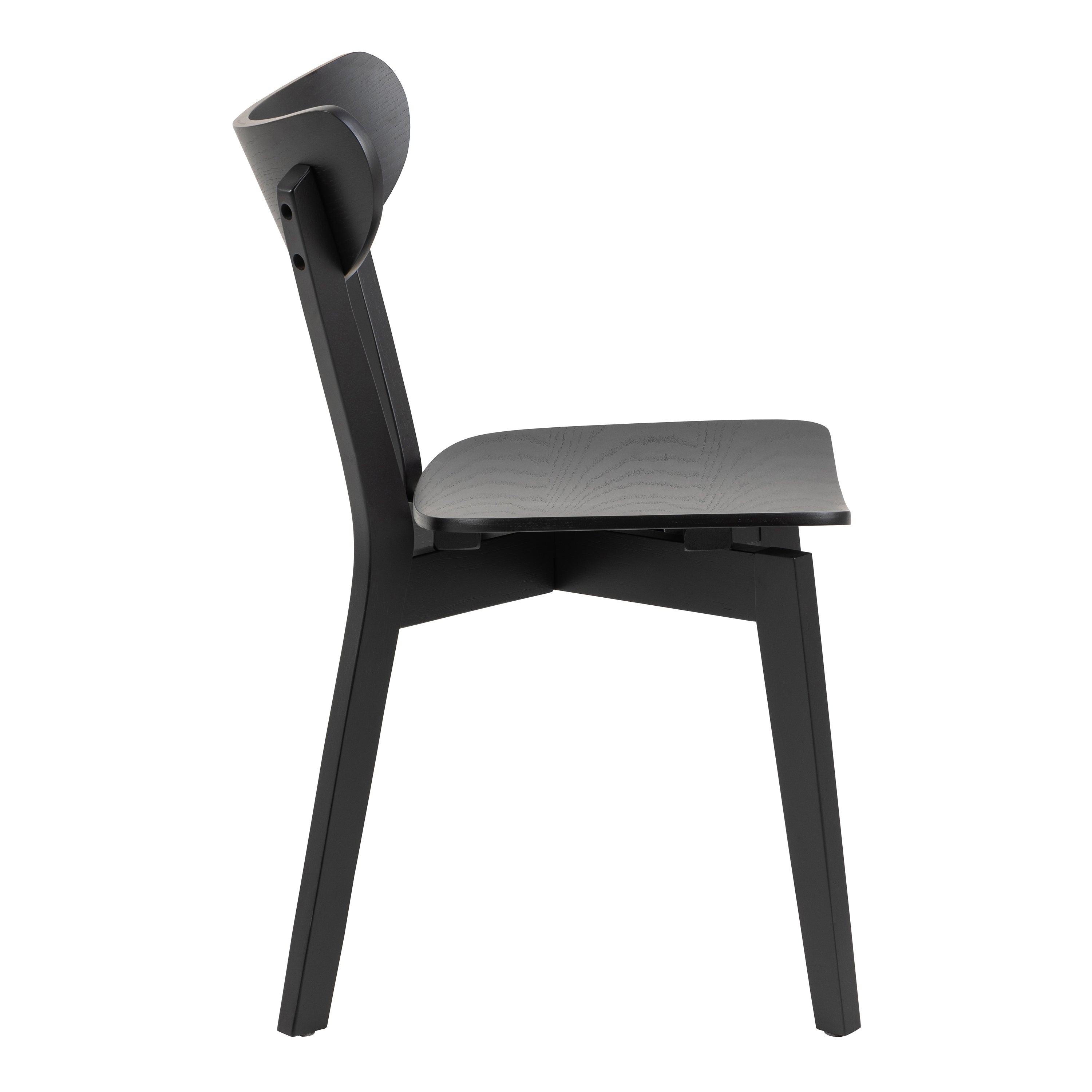 Roxby Round Dining Table in Black 105x76cm Included 4 Roxby Dining Chairs in Black