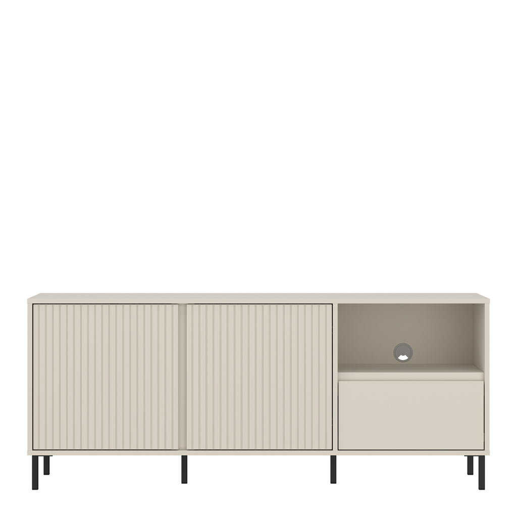 Avenale Wide TV Cabinet  2 Door 1 Drawer in Cashmere