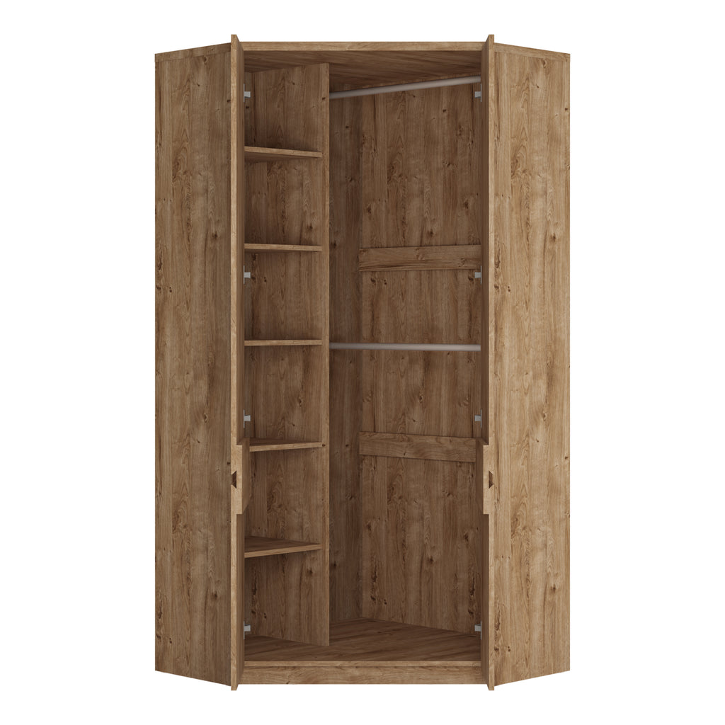Fribo Corner Wardrobe 2 Door in Golden Ribbeck Oak