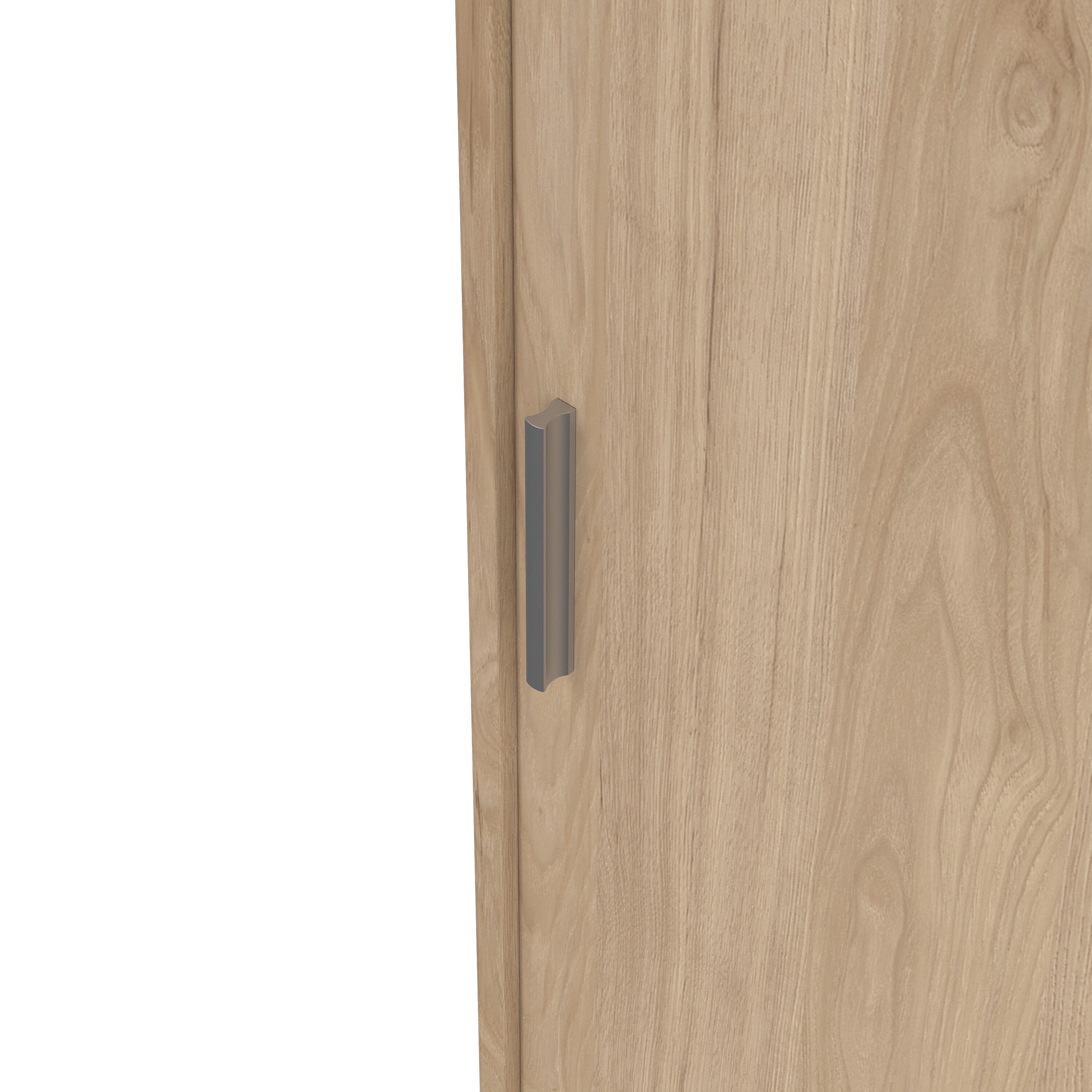 Naia Wardrobe with 2 Sliding Doors 1 Door 3 Drawers in Jackson Hickory Oak