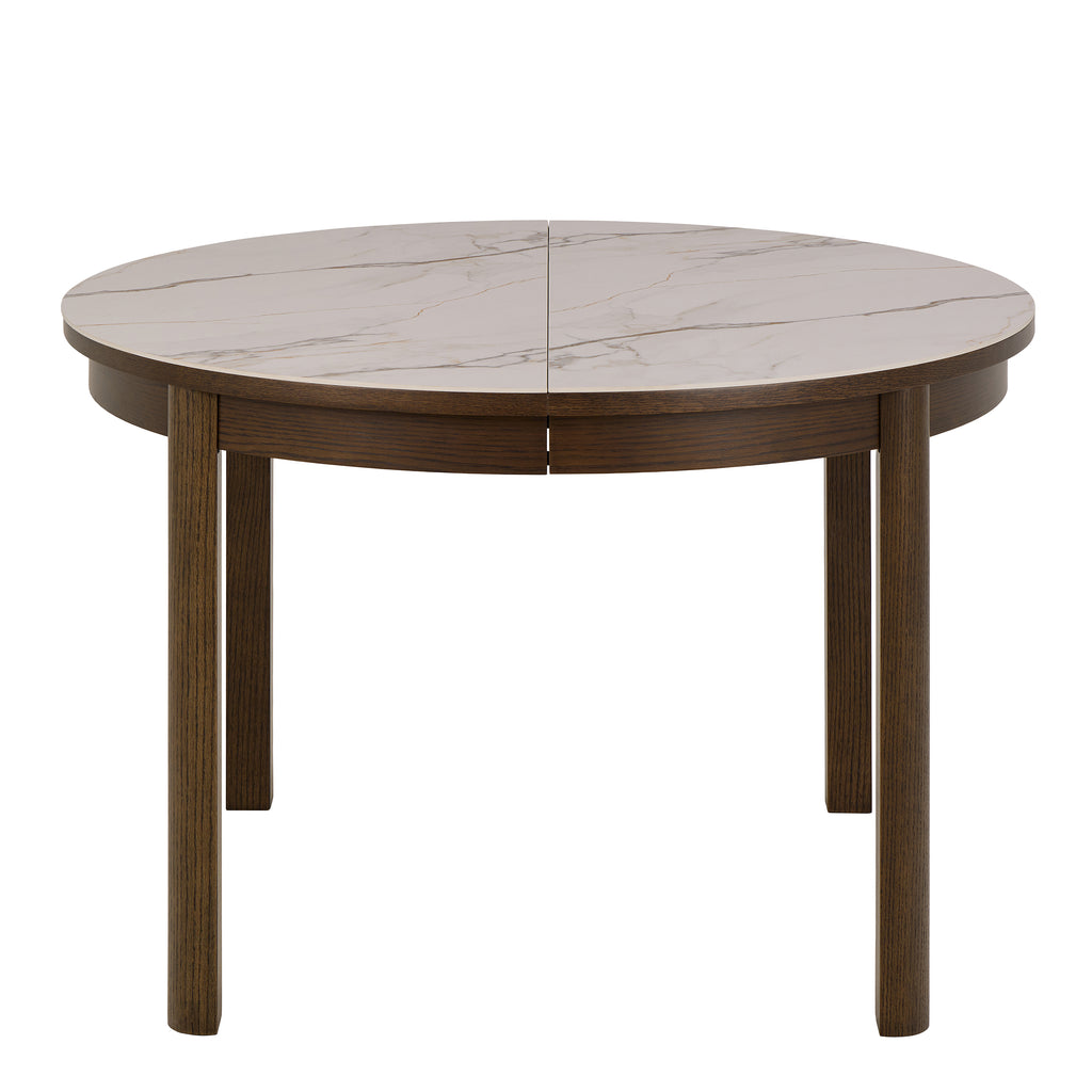 Southampton Round Extendable Dining Table in Cream Ceramic 120/220 x 120 x 75cm