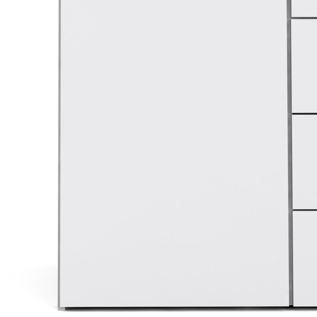Space Wardrobe 2 Doors 3 Drawers White 1750