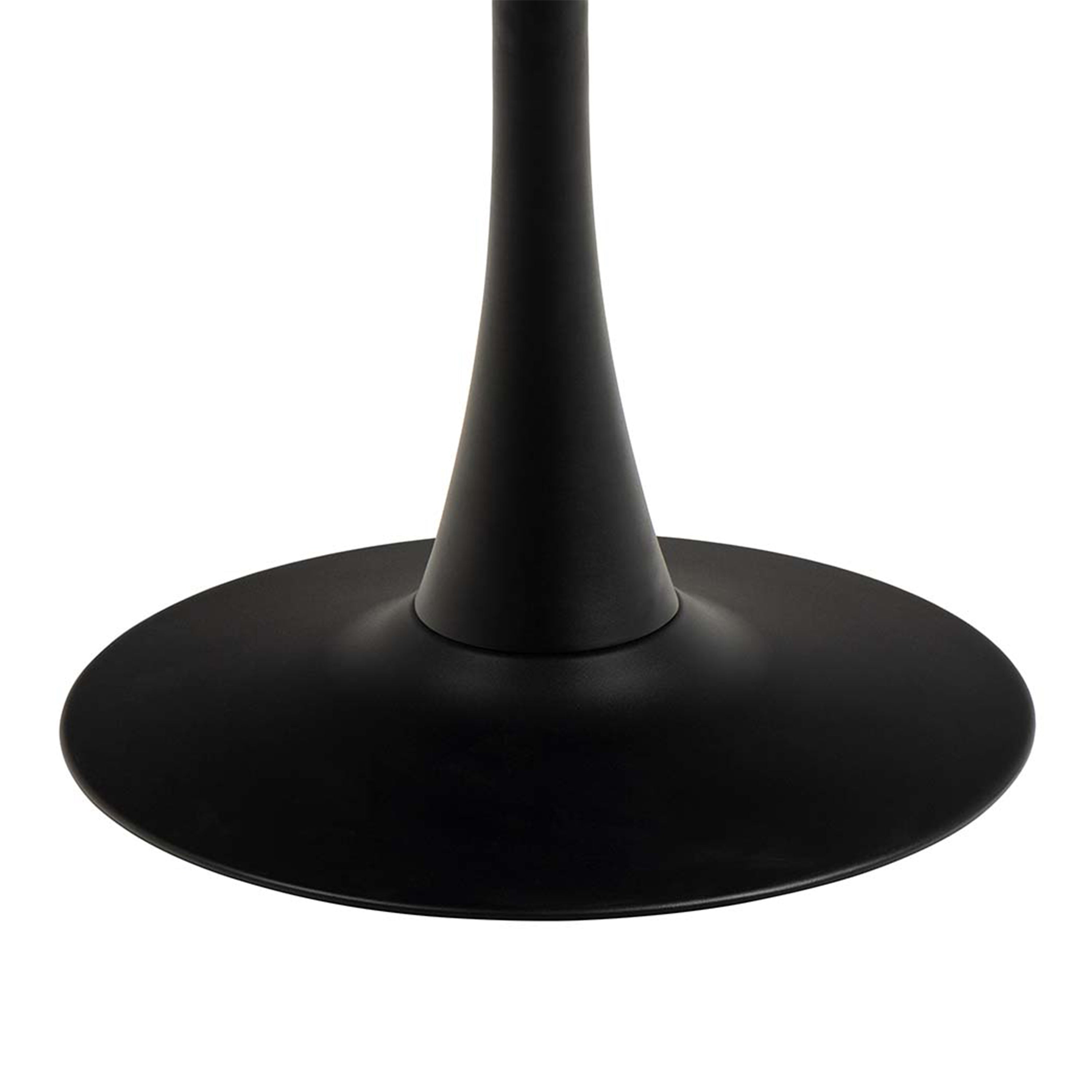 Malta Ceramic Round Dining Table in Black 90x75cm Included 4 Celia Dining Chair in Light Grey