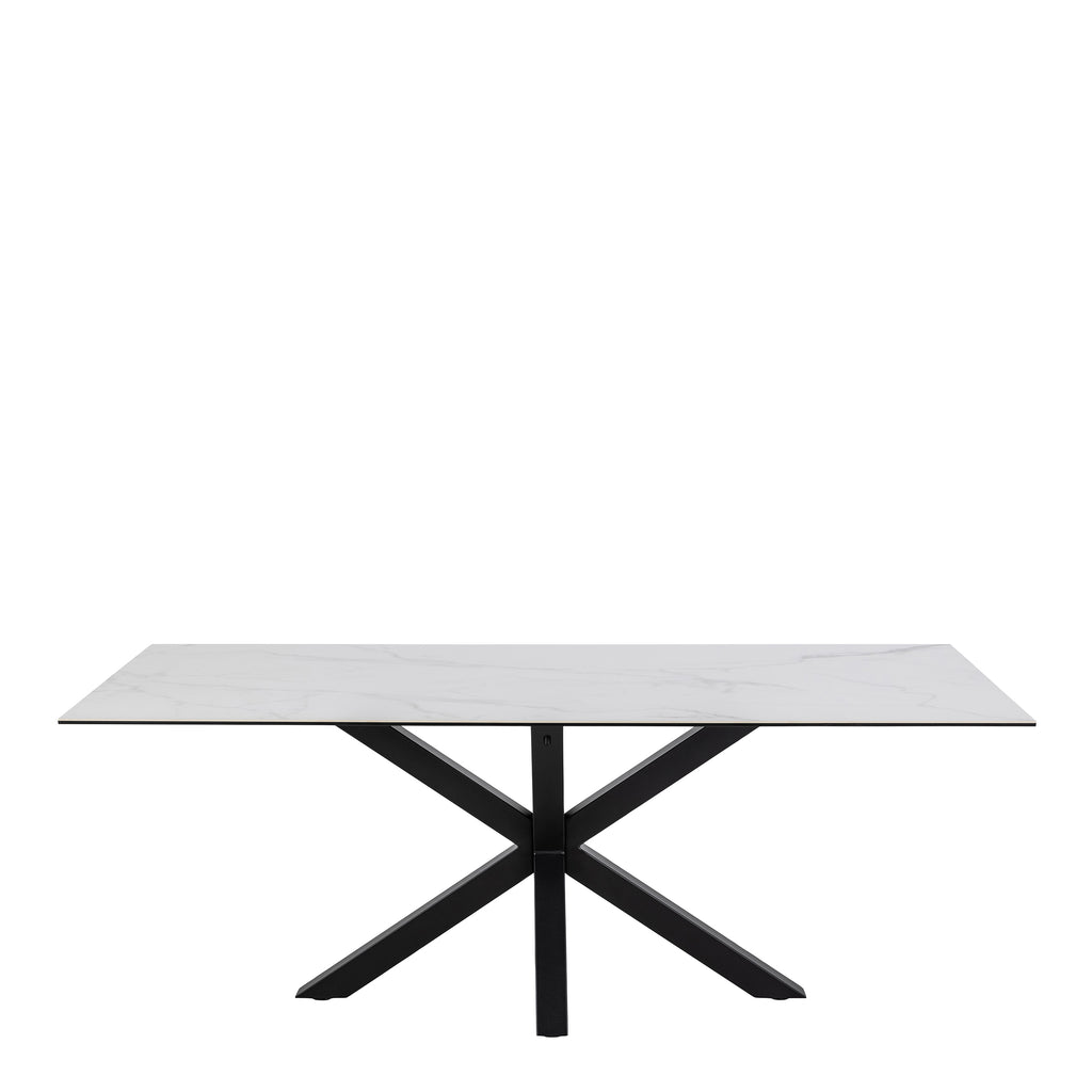 Heaven Dining Table with Ceramic White Top 200cm
