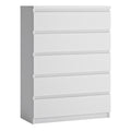 Fribo Chest Of 5 Drawers in Alpine White