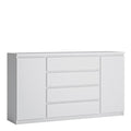 Fribo 2 Door 4 Drawer Wide Sideboard in White